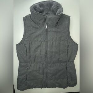 Coldwater Creek Women’s Charcoal Gray‎ Knit Collar Puffer Vest XL